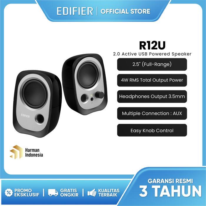 EDIFIER R12U 2.0 Active USB Powered Speaker - Black