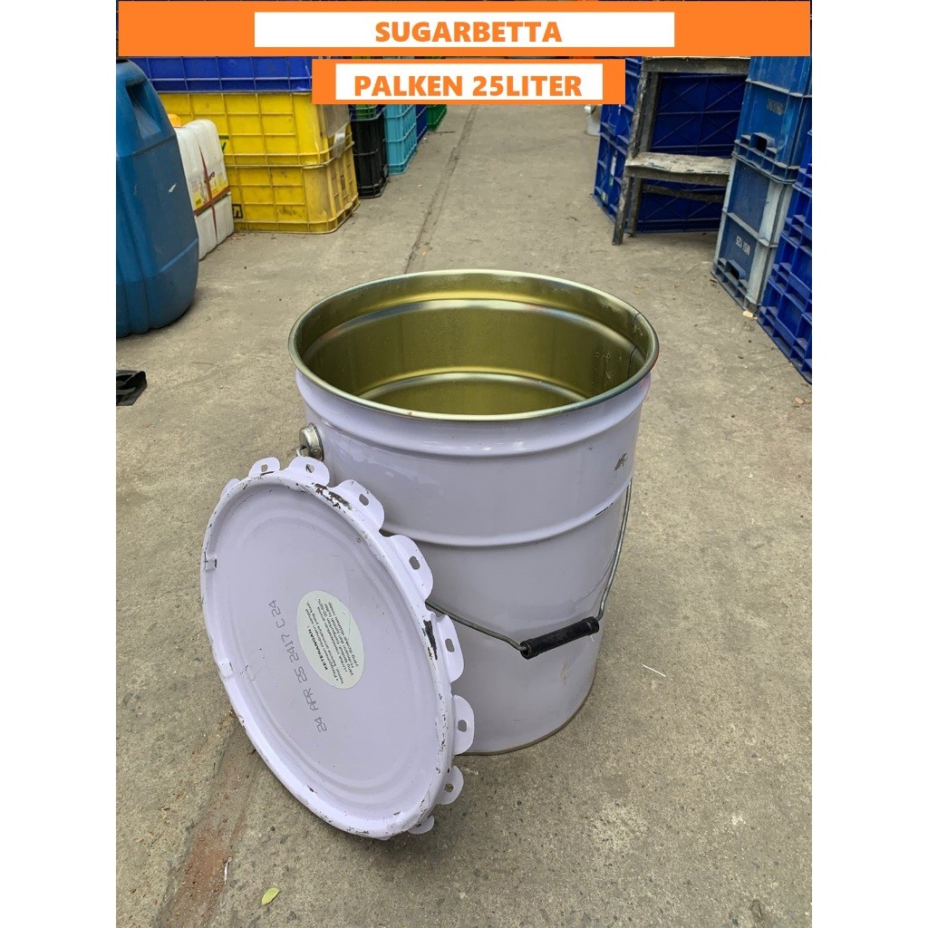 Palken Besi 25kg Ember Pail Besi Tong Ember Palken 20liter plus tutup bekas