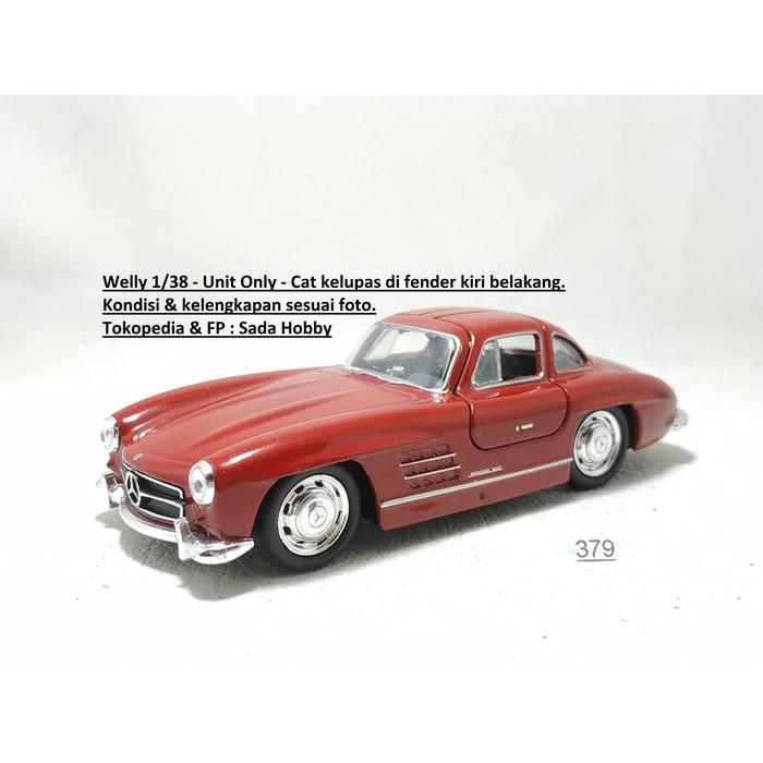 Diecast Welly 1/38 Mercedes Benz 300 SL Merah Unit Only SBAtoys