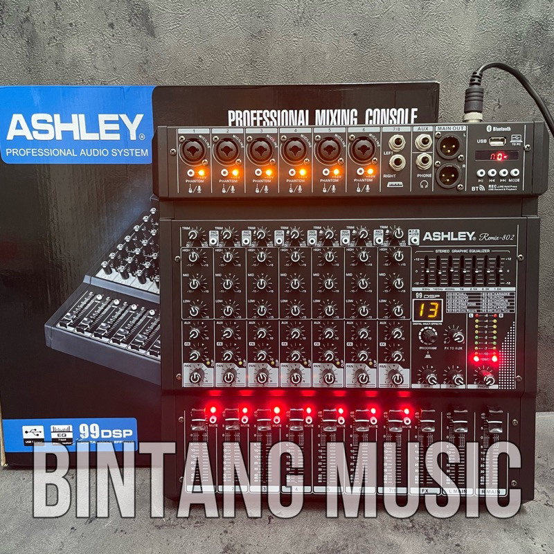 mixer audio 8 channel ashley remix 802 original mixer ashley remix802 garansi 1 tahun
