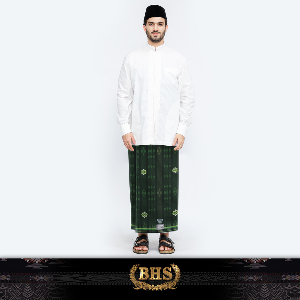 Sarung BHS Classic Silver Motif C45 SSK Hijau 02