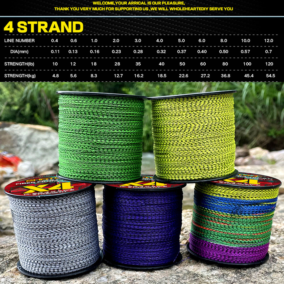 GHOTDA Braided Fishing Line X4/X8 300M Speckle Multifilament Pe Wire Invisible Super Strong Long Cas