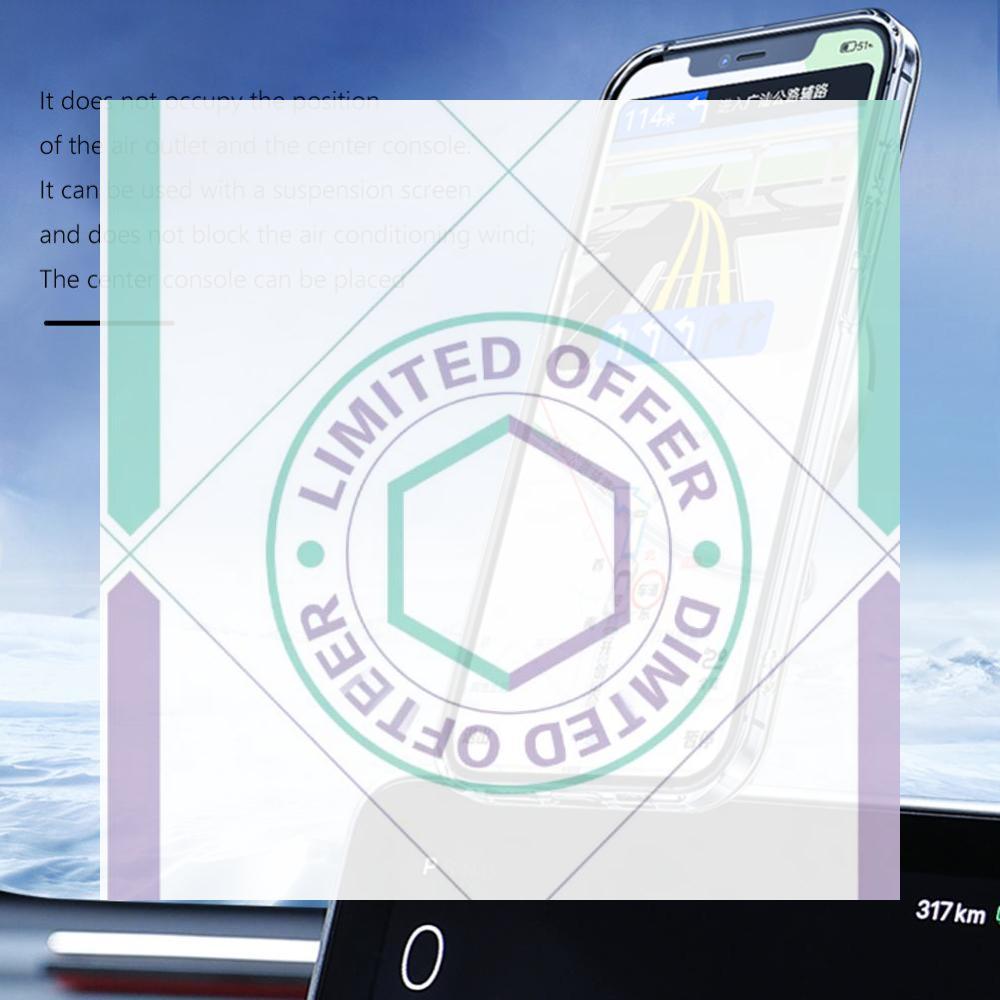 Car Magnetic Monitor Phone Holder for MackBook iPhone 14for for for TESLA Model 3 (Silver)