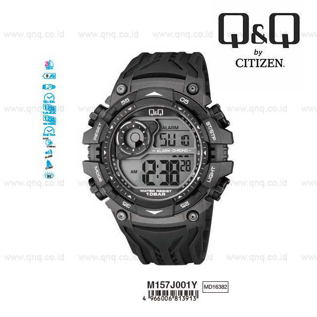 NEW 161 Q&Q QnQ QQ Original Jam Tangan Digital - M157 M157J Water Resist 161