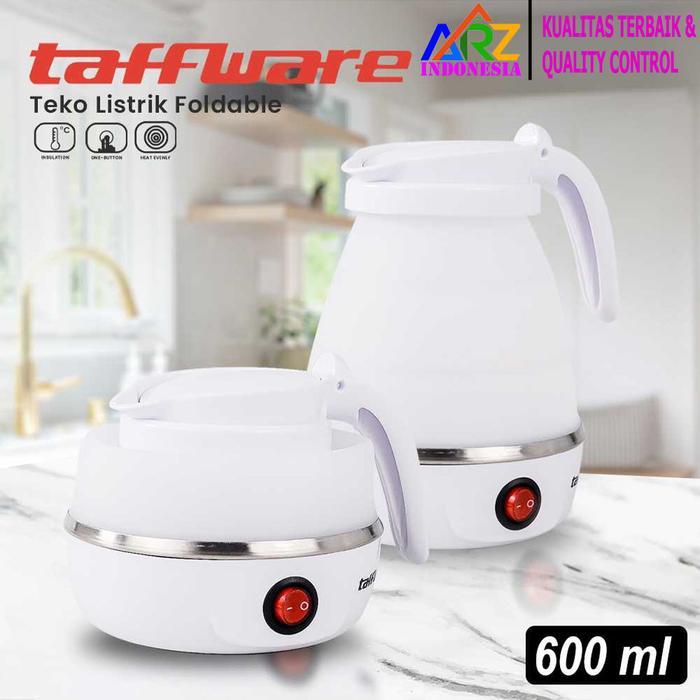 Teko Listrik Mini Lipat Ceret Pemanas Air 600W 600ml  Kettle Elektrik Portable Stainless 304 Taffwar