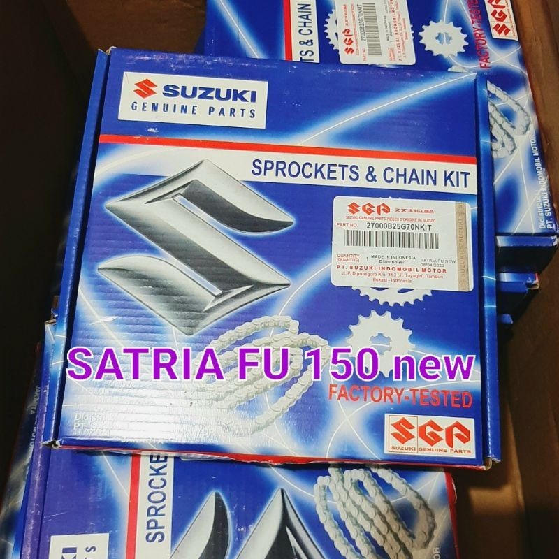 GEAR SET+RANTAI  SUZUKI SATRIA FU 150 NEW SATRIA FU150 2014-2016