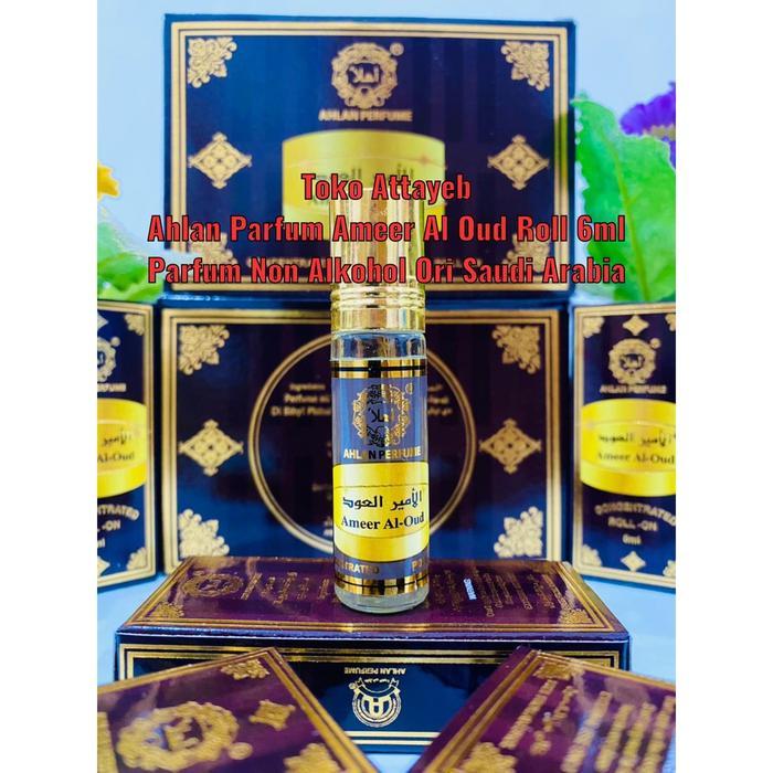 Ahlan Parfum Arab Ameer Al Oud Roll 6ml Parfume Original Non Alkohol - Ahlan Ameer Al Oud Roll 6ml