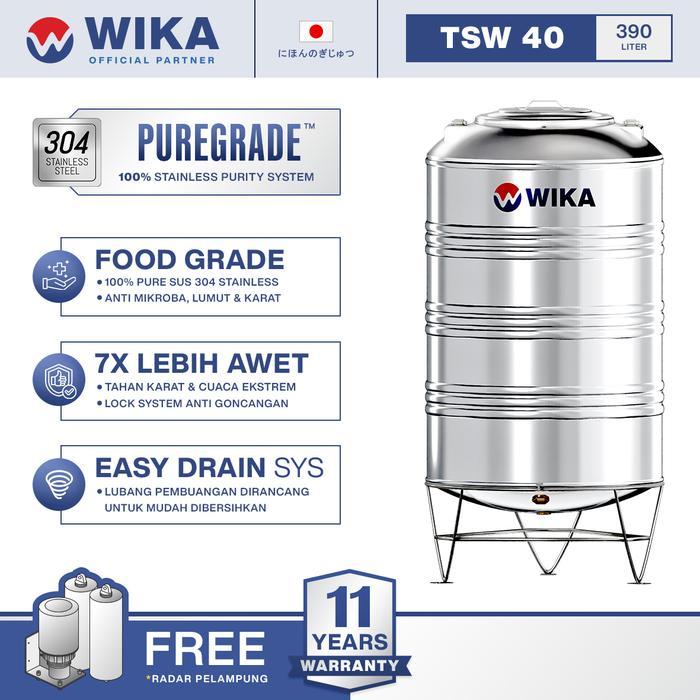 Tangki Air Stainless Wika 390 Liter / Water Tank / Toren Air / Tandon Air