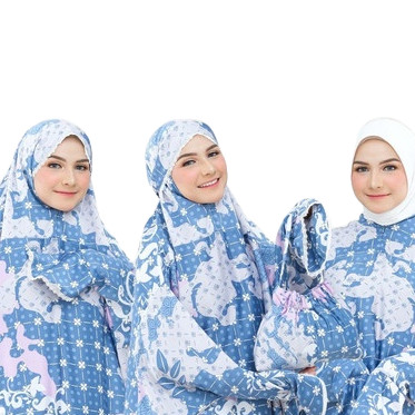Mukena 3in1 Berlengan Dewasa Motif Batik Satin Silk Maxmara Renda Annisa