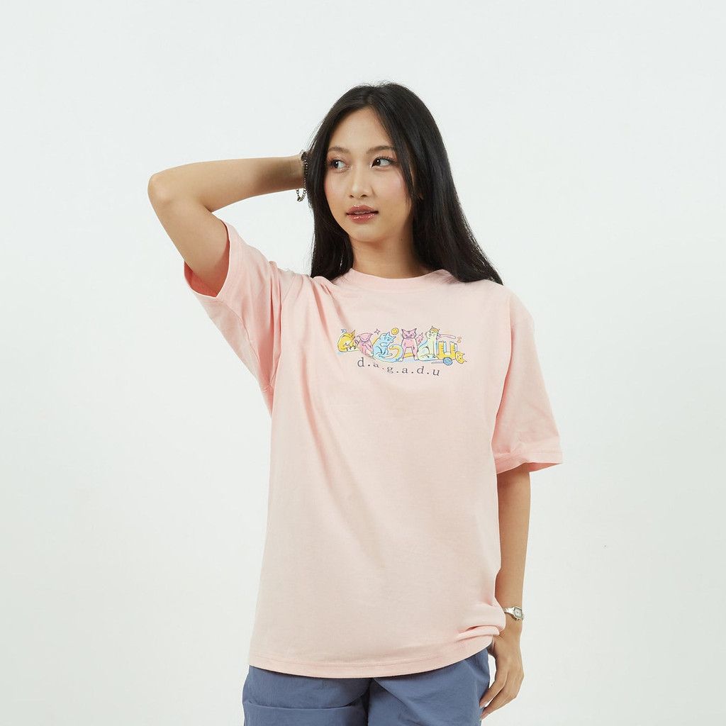 Dagadu T-shirt Regular Dakucing | Kaos Lengan Pendek Pria Wanita | Cotton Combed