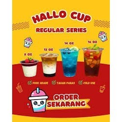 Gelas Plastik Natural Cup Minuman Es Teh Kopi Jus 14 Oz Murah