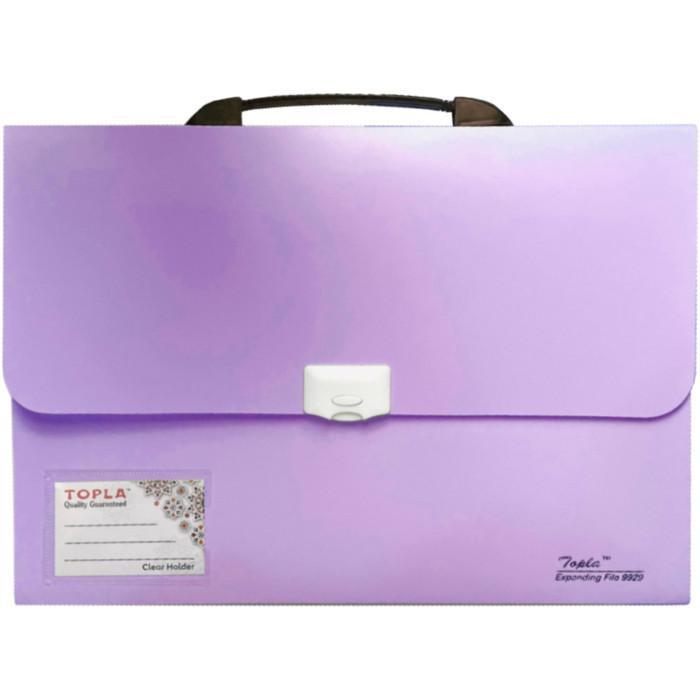 Topla Map Harmonika Expanding File 9929 Map Dokumen Warna PASTEL Folio F4 13File Biru Hijau Pink Ung