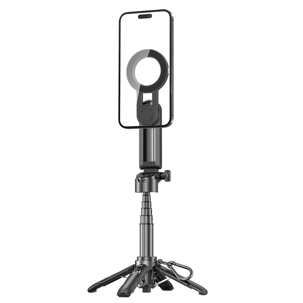 Magnetic Phone Tripod Wireless Phone Grip Selfie Stick Desktop Tripod for iPhone 12 13 14 15 16 Pro 