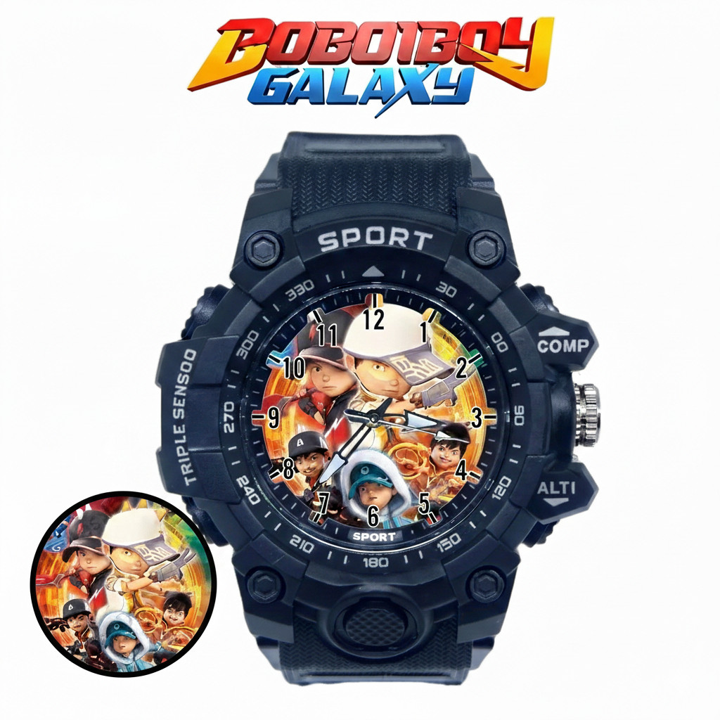 JAM TANGAN BOBOIBOY ANAK COWOK KEREN SPORT ANTI AIR
