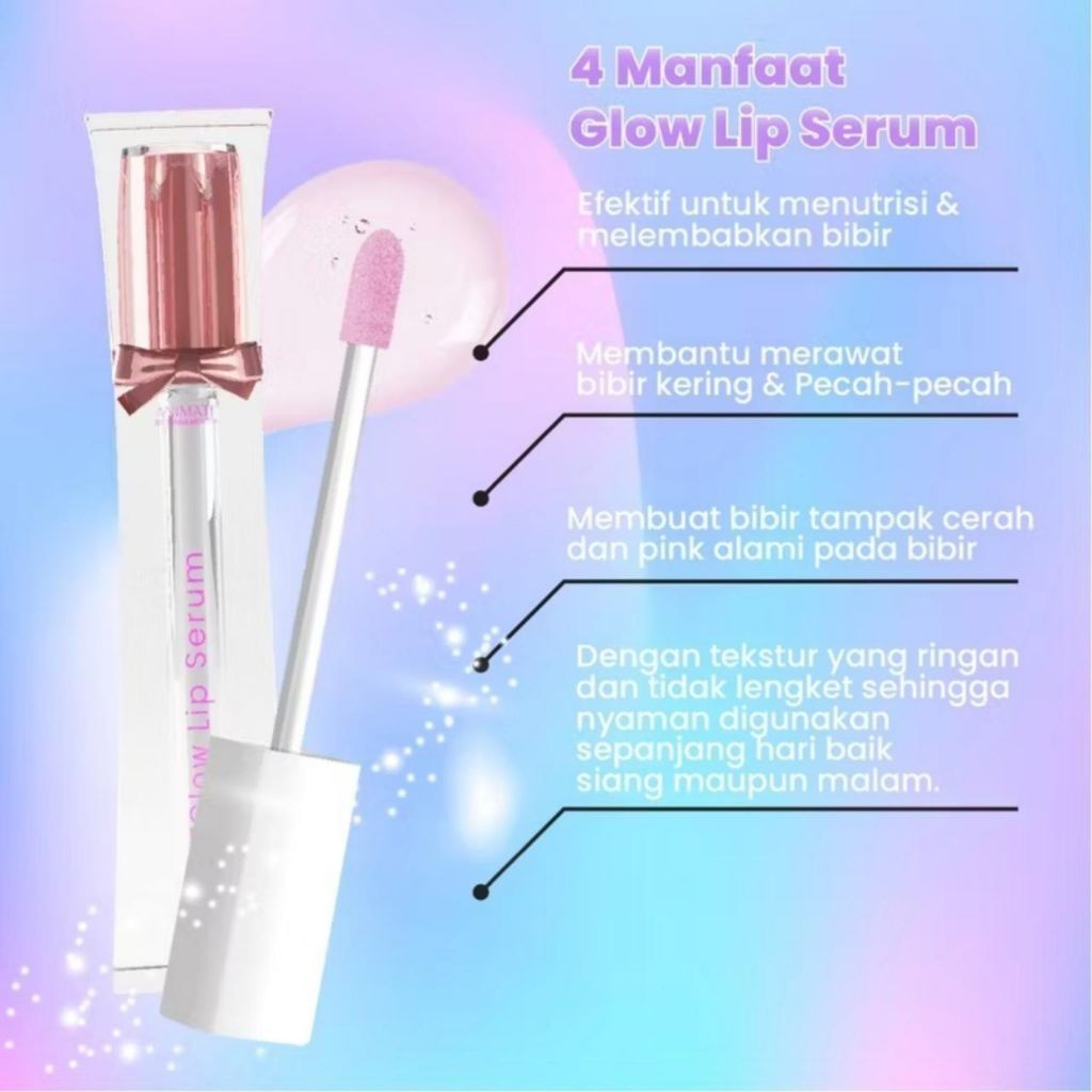 ANIMATE Lip Serum Glow Honey Vitamin E Melembabkan Bibir Pink Alami Original BPOM