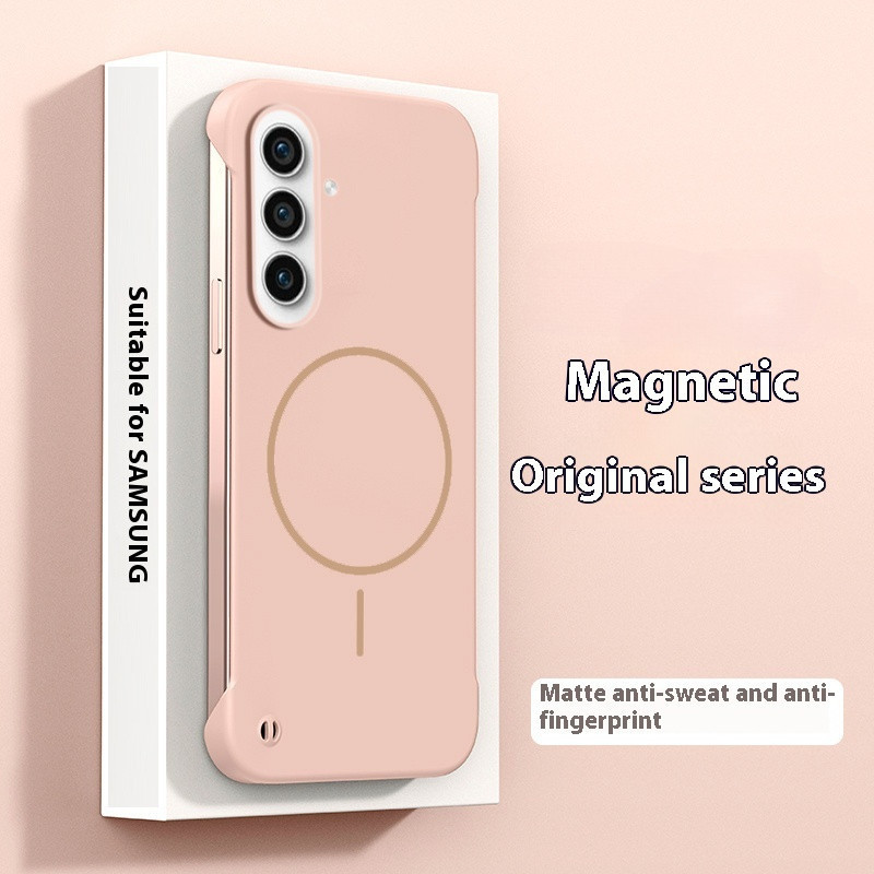 Mewah Matte Magnetic Wireless Charge Frameless Case Untuk Samsung S23FE S21 S20 Ultra Plus S21 S20 F