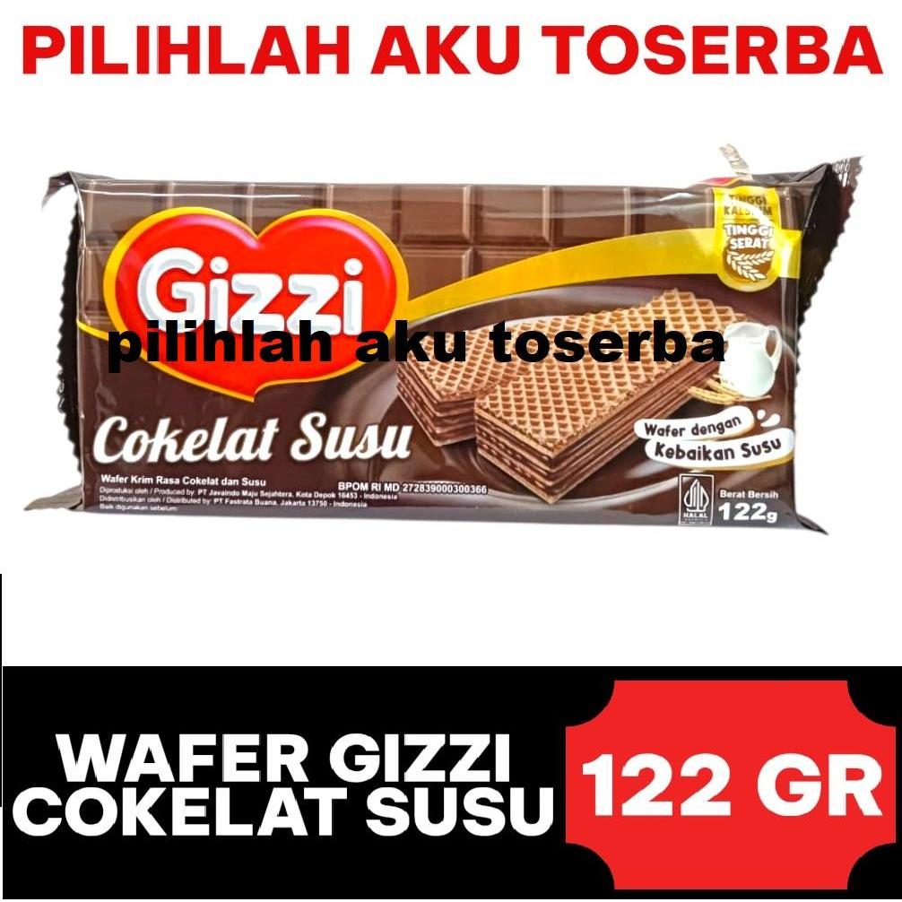 GIZZI Wafer COKLAT  Susu 122 gr - ( HARGA 1 PCS )