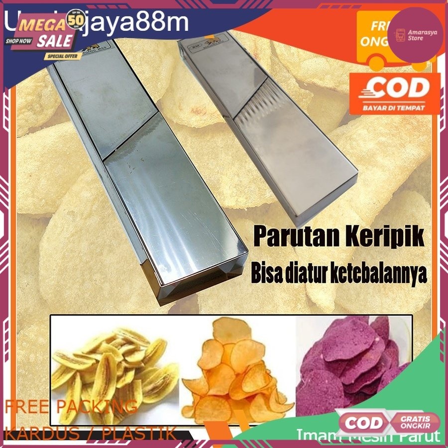 [RO] Parutan Keripik Kentang Singkong Stainless / Alat Pemotong Pasah Serbaguna Kripik Pisang Lurus 