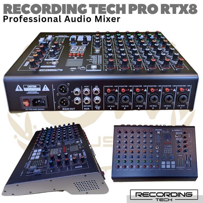 RECORDING TECH PRO-RTX8 8 Channel Professional Audio Mixer