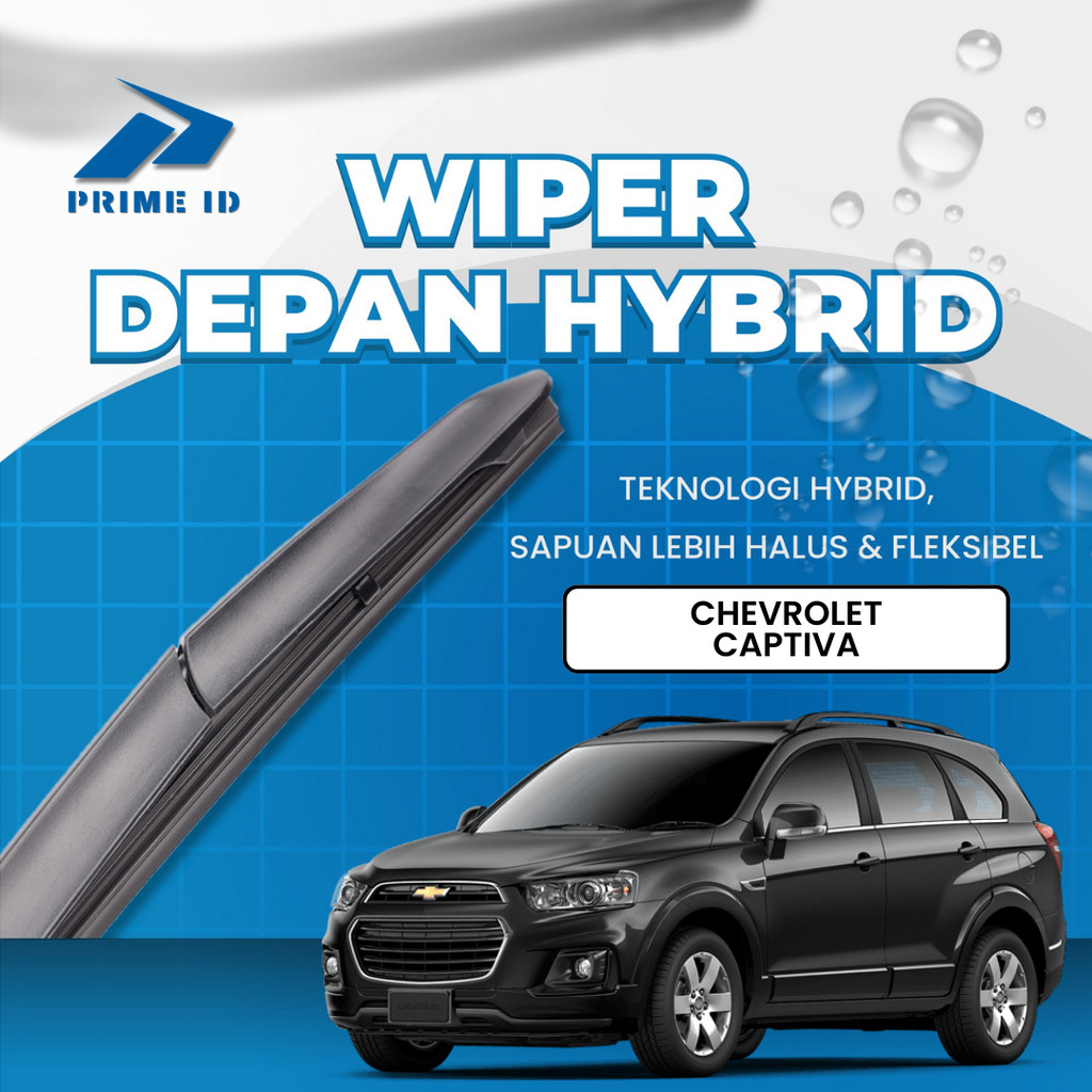 PRIME Wiper Mobil Premium Hybrid Blade Chevrolet Captiva 1 SET 2 PCS Kiri Kanan