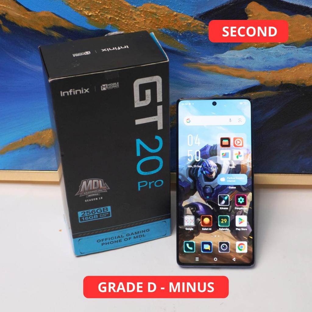 INFINIX GT 20 PRO 12/256 GB GRADE D - MINUS HP SECOND ORIGINAL SINAR MUTIARA CELL