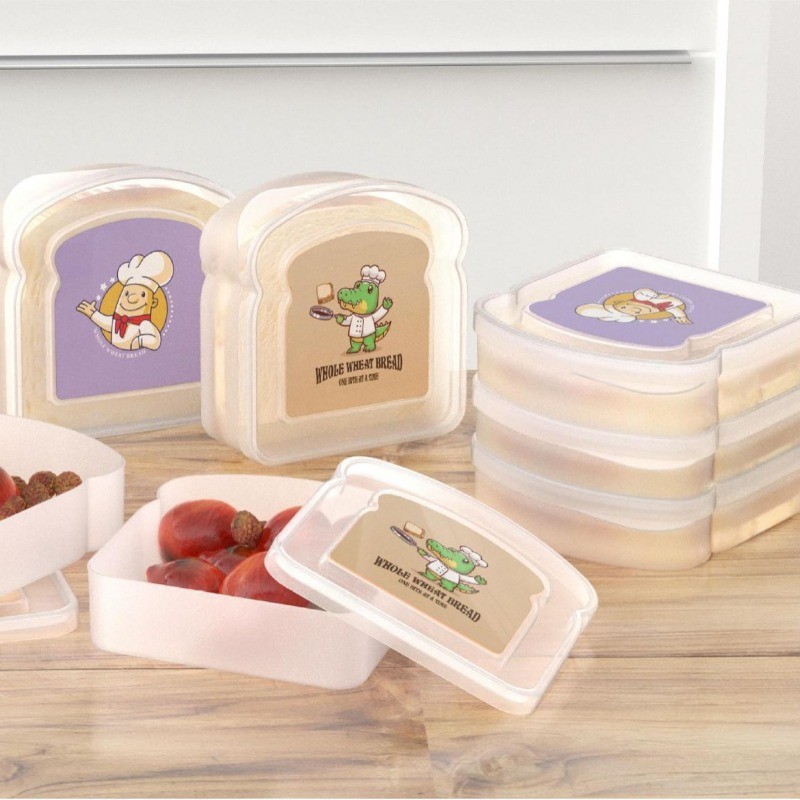 Portable Toast Sandwich Box, Transparent Bread Box