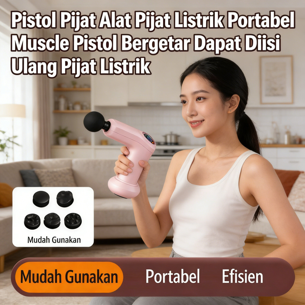 Bergetar Pijat Pistol Pistol Alat Pijat Listrik Ulang Alat Pijat Dapat