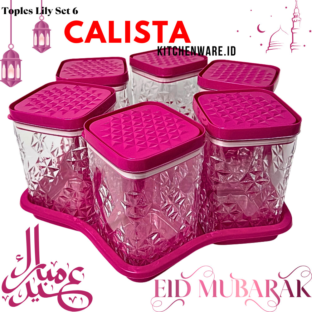 [ CALISTA ] TOPLES PLASTIK AESTHETIC CALISTA LILY TOPLES KUE KERING LEBARAN ESTETIK 1 SET ISI 6PCS