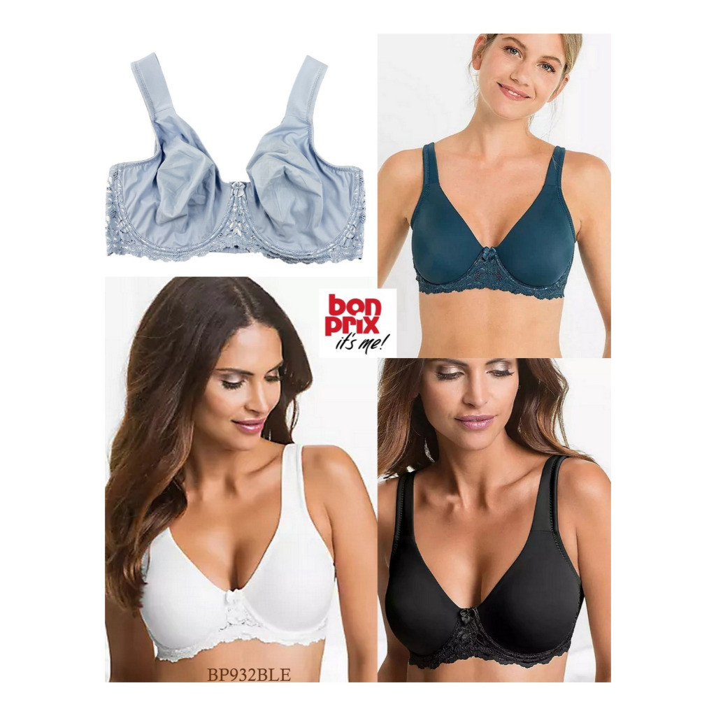 Bra Wanita Kawat Full Cup Tanpa Busa BONPRIX 42DD s/d 48F Mix Hias Lace Premium JUMBO Big SIZE Under