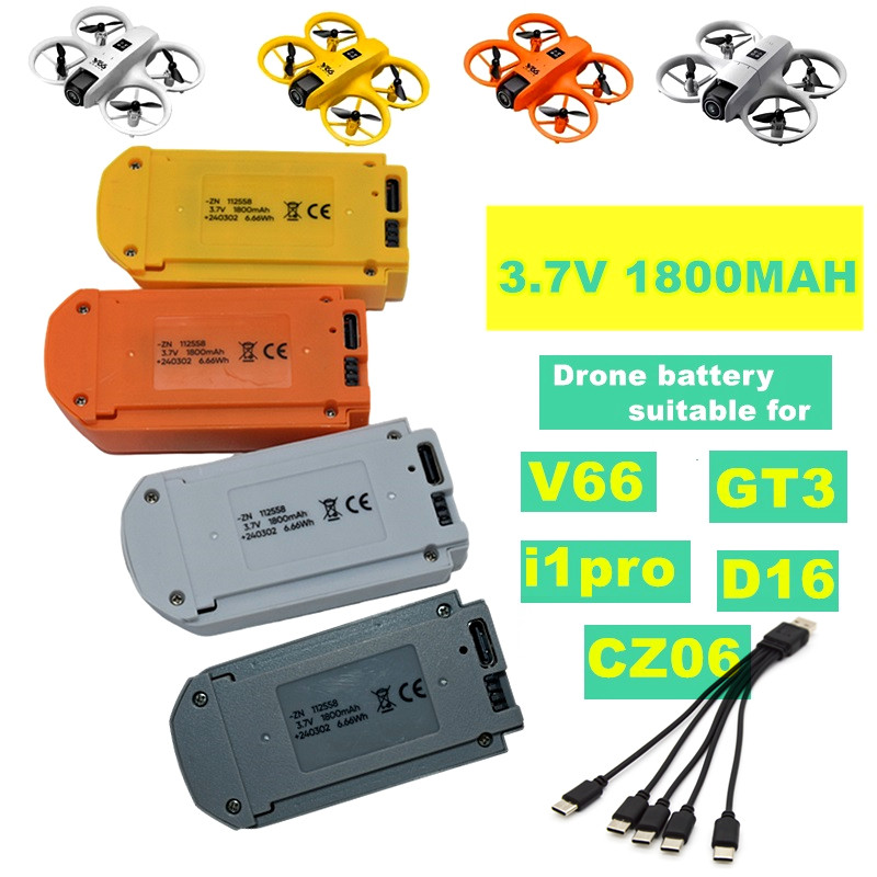 V66/GT3/CZ06/i1 Pro Dron Battery 3.7V 1800MAh Battery For i1 PRO RC Quadcopter Replacement Battery C