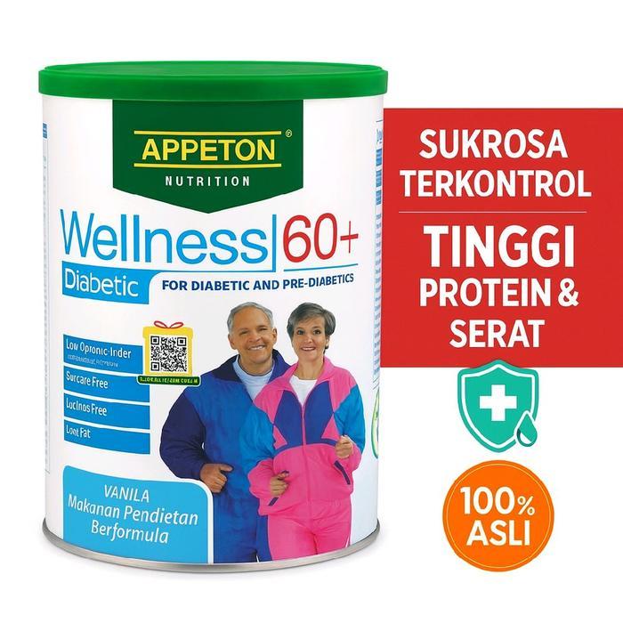 [Original Malaysia] Susu Lansia Orangtua Appeton 60+ 400 Gram 900 gr Rasa Vanila Wellness Diabetic L