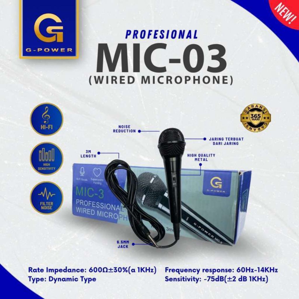 mic kabel G power MIC 1 / MIC 3