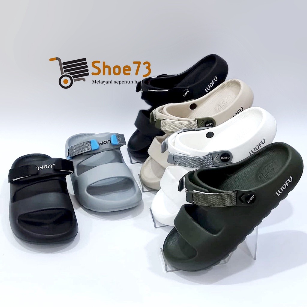 LUOFU E 6231 B2TL4W SIZE 40-44 ORIGINAL | Sandal Slop Tali Jelly Pria | Sendal Gunung Cowok ImporLuo