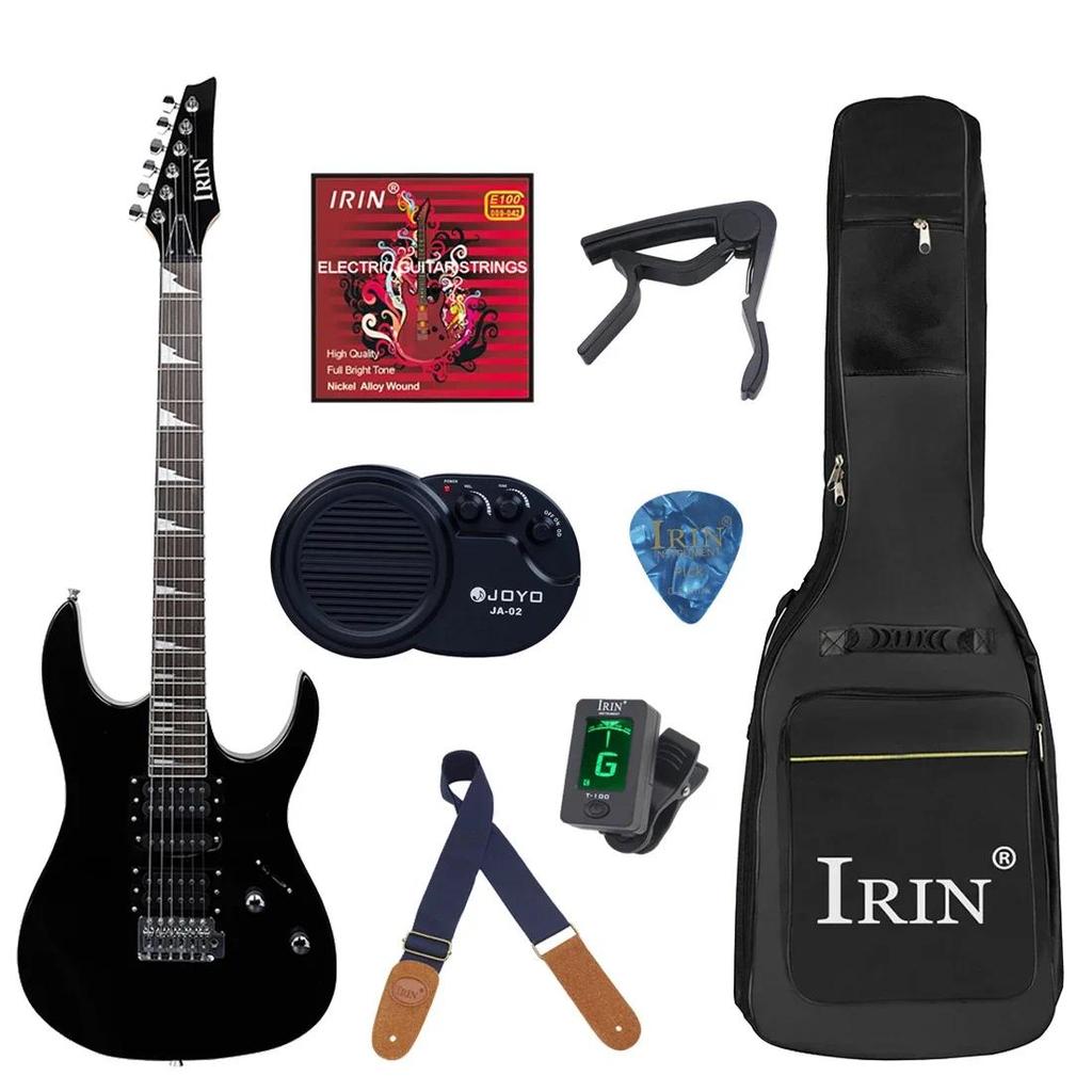 39 Inch Electric Guitar 6 Strings 24 Frets Electric Guitarra with Case Amp Strap Picks Capo Guitar P