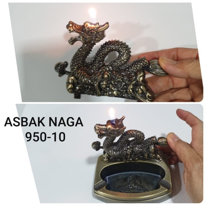 New - MPYS - Asbak naga + Korek 950-10 / Asbak Korek Pajangan Souvenir Hadiah - Korek UNIK