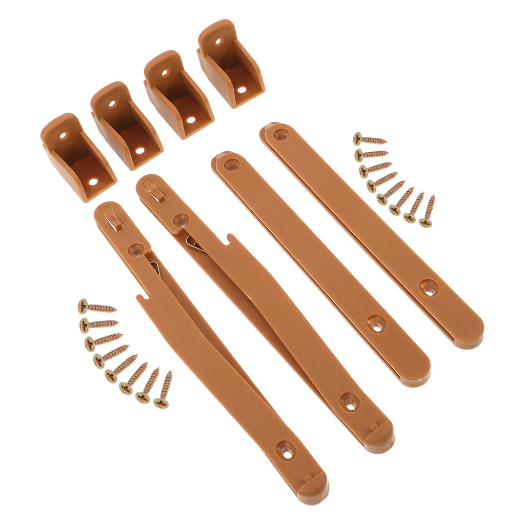 2Sets Baby Crib Safety Fence Rail Plastic Adjustable Lifter Rail Connector Hardware Set for DIY Cabi