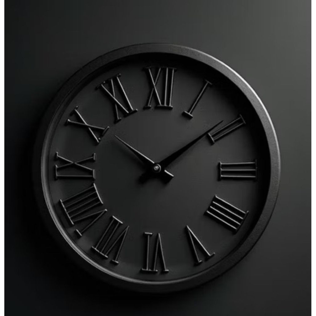 jam dinding hitam / jam dinding kayu jati / jam dinding mewah / jam dinding aesthetic