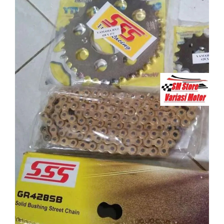 PAKET Gear gir ger Set SSS Jupiter MX / New Jupiter MX / Jupiter Z / RX King / F1ZR & Rantai SSS 428
