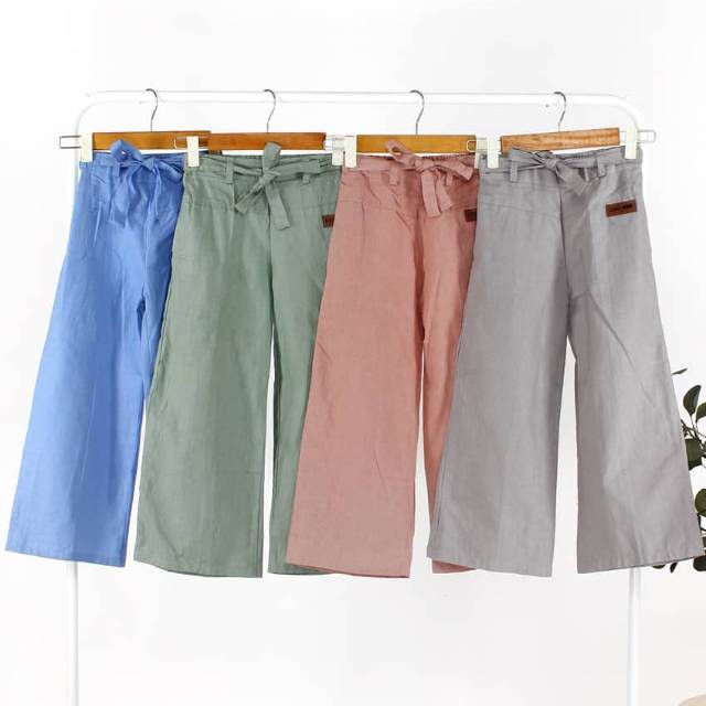 Celana Kulot Anak Perempuan Warna Merah Saja Littledino