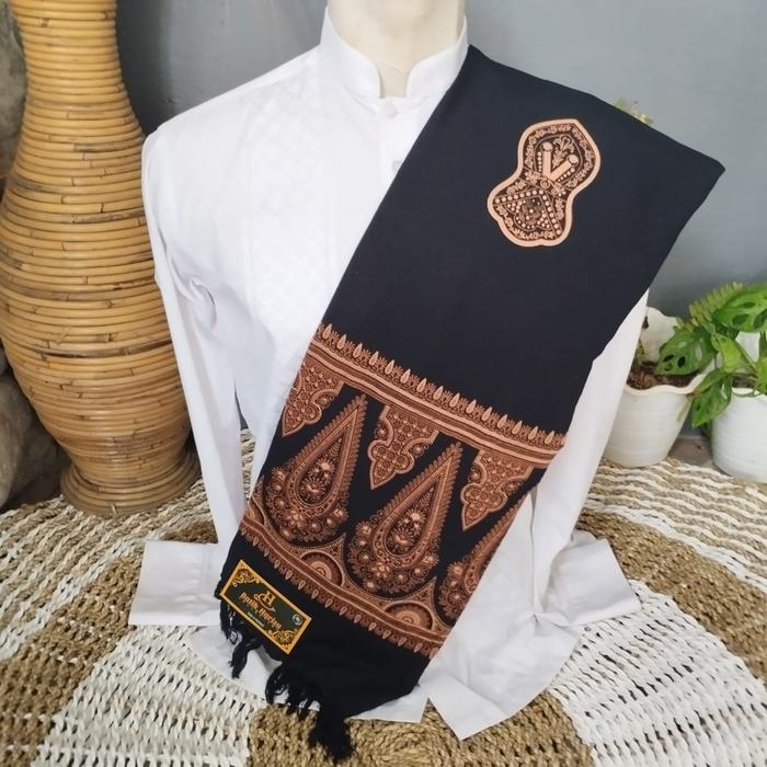 promo SORBAN YAMAN TEROMPAH SORBAN HABIB UMAR RAYON BAHAN HALUS & LEMBUT Kain Selendang Syal - Hitam
