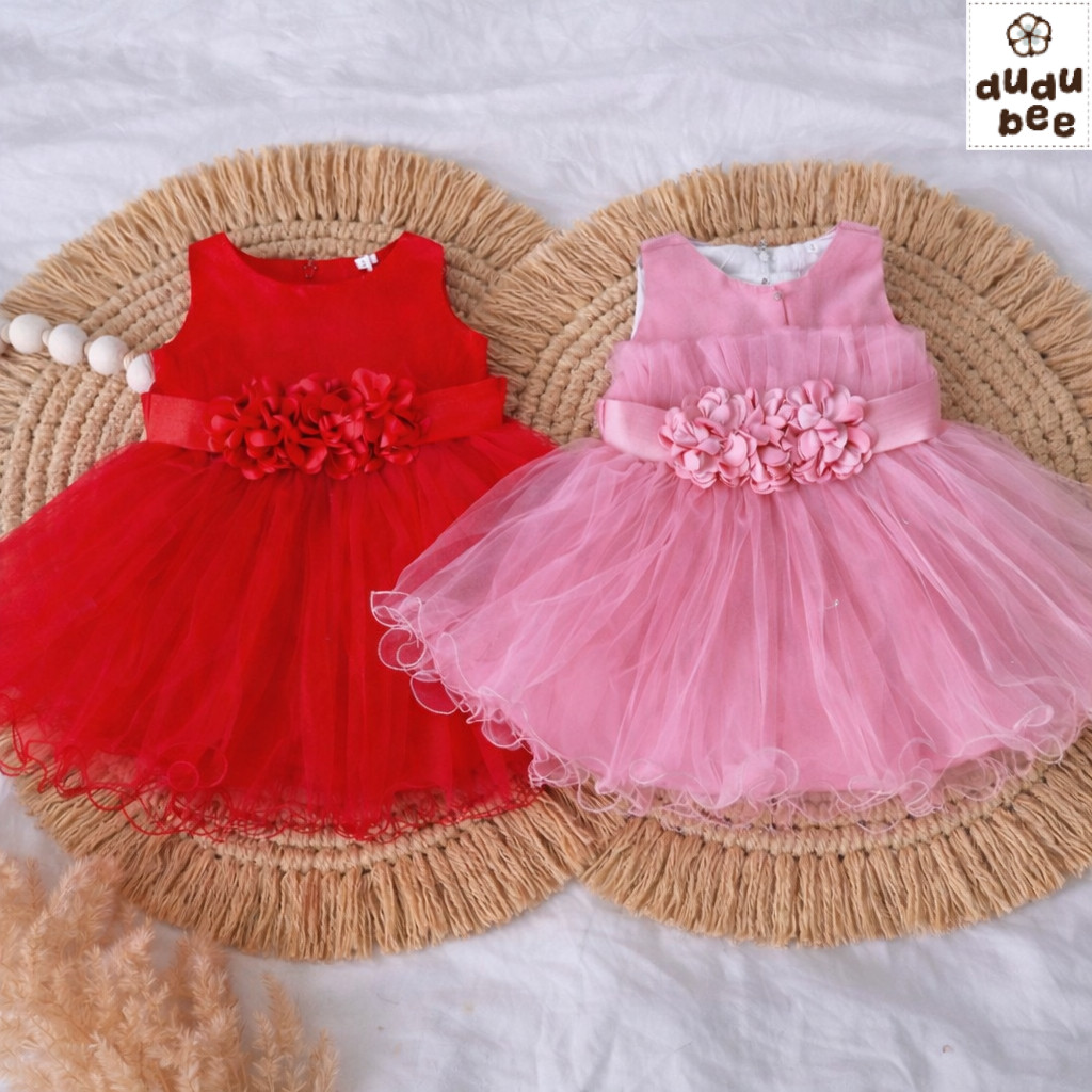 Dress Pesta Aqiqah Gaun Ulang Tahun Bayi Anak perempuan NOLAN Import Mewah Model Korea