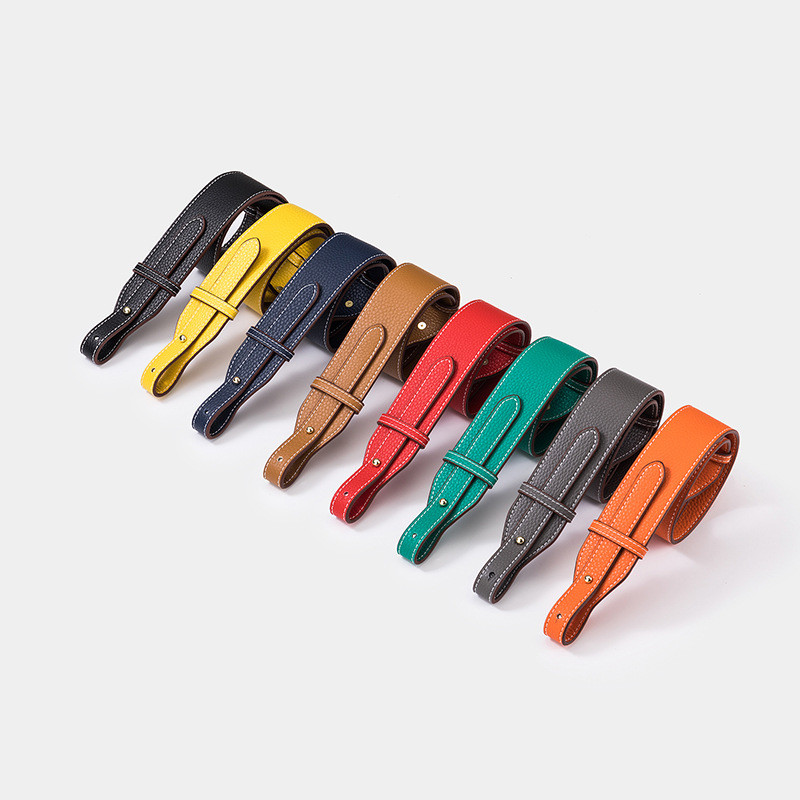 Genuine Leather Custom Lindy Bag Evelyn Bag Shoulder Strap Bag Strap Vegetable Tanned Pattern agonal