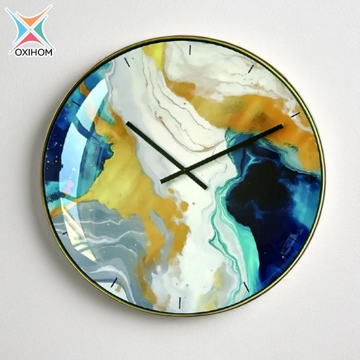 Oxihom Jam Dinding Bulat 60cm Jam Dinding Silent Aesthetic Mewah Modern Estetik Jam Dinding Besar Ju