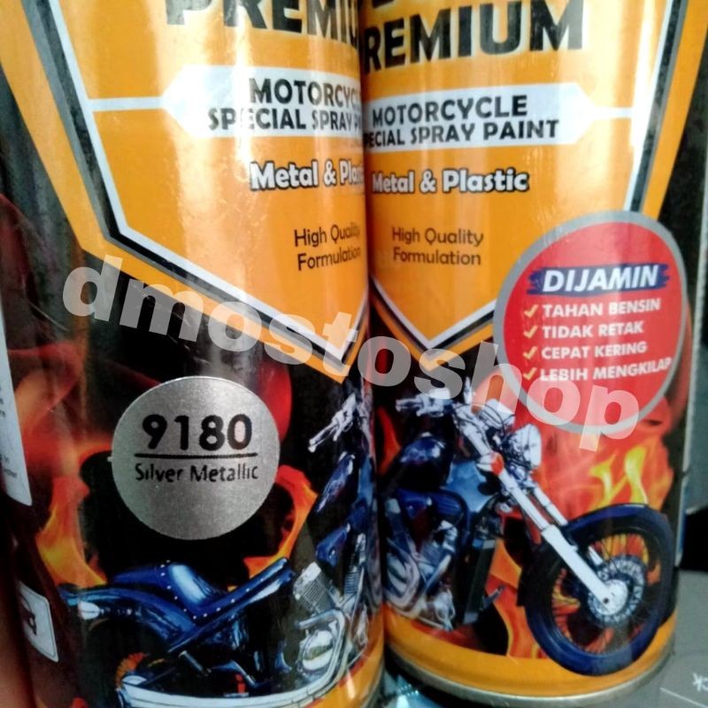 TERBARU Pilok Pilox Cat Diton Premium Silver Metallic 9180 Tahan Bensin 400cc silper metalik silver 