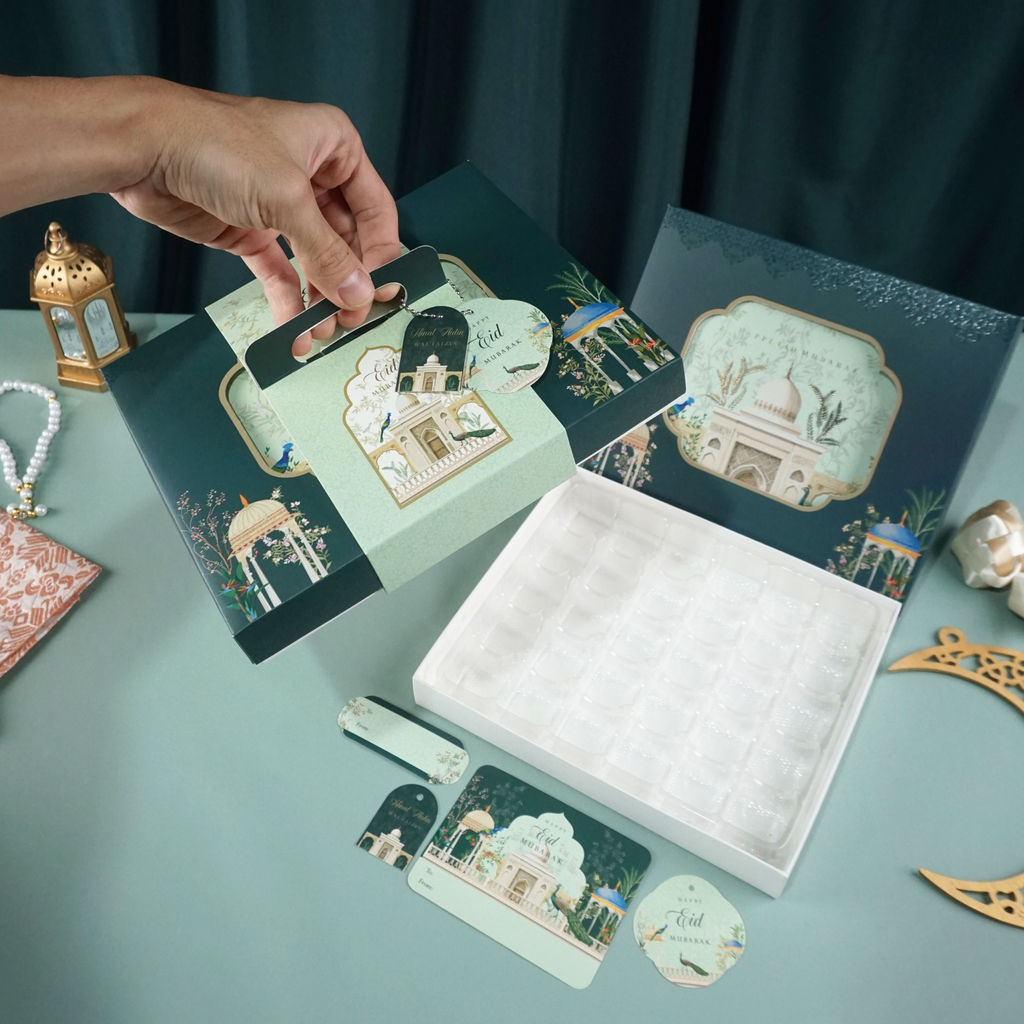 10 Set Box Tenteng Nastar Sekat Tamara Box Kotak Kue Idul Fitri Lebaran Hampers