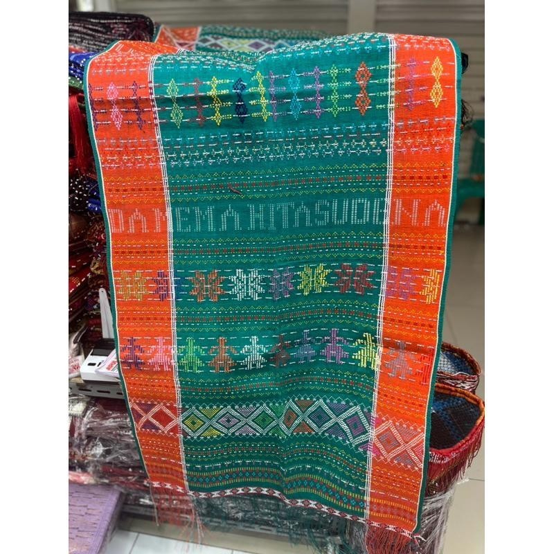 Ulos Sadum tenun tangan asli full motif full payet marun sisi merah Ulos boru Ulos bere perempuan