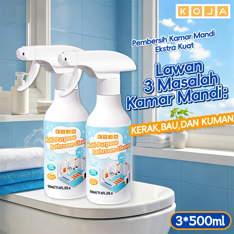 59K 3pcs KOJA Pembersih Kamar Mandi 500ml - Menghilangkan Bau & Noda Toilet, Aman untuk Kulit