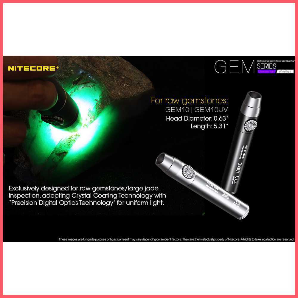 Nitecore GEM10UV Senter Indentifikasi Batu Mulia Gemstone Ultraviolet