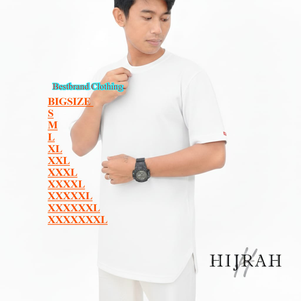 KAOS KOKO KURTA  MUSLIM PRIA JUMBO OVERSIZE S M L XL XXL 3XL 4XL 5XL 6XL 7XL BAHAN KATUN COMBAT 24S 