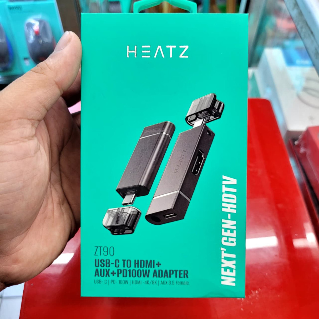 ZT90 - ADAPTER USB - C TO HDMI ( + AUX + PD100W ) HDMI 4K/8K dan AUX 3.5 FEMALE